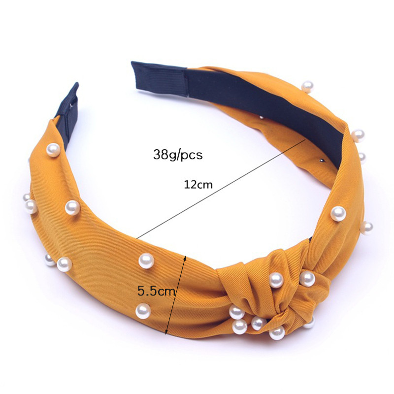 Bandă de păr cu perle înnodate de modă Accesorii pentru păr pentru femei Benzi pentru cap de petrecere coreeană Benzi pentru machiaj cu fundă pentru fete cu ridicata Nou