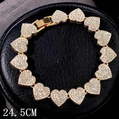 Flatfoosie Hip Hop Iced Out Chunky cu lanț de gleznă cubanez pentru femei Bratara de gleznă cu legături cu stras de lux Bijuterii de plajă desculț