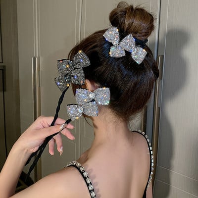 Magic Rhinestones Plaukų segtukai Smeigtukai Lazy Ponytail Laikiklis Lankai Kamuoliukai Vieliniai Bundeliai Galvos lėkštė Plaukų juosta Sukabinimo segtukai Priedai moterims