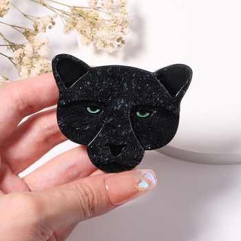 Ръчно изработена карикатура Panthe Corsage Animal Crytal Brooch Акрилни бижута за деца Дамска чанта яка Jwewlry аксесоари на едро