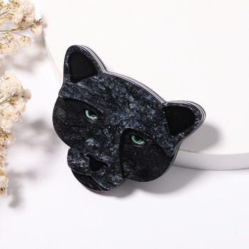 Ръчно изработена карикатура Panthe Corsage Animal Crytal Brooch Акрилни бижута за деца Дамска чанта яка Jwewlry аксесоари на едро