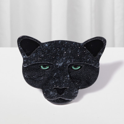 Ръчно изработена карикатура Panthe Corsage Animal Crytal Brooch Акрилни бижута за деца Дамска чанта яка Jwewlry аксесоари на едро