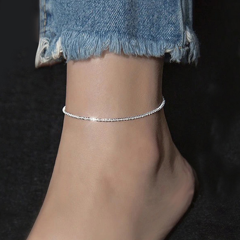 316 l nehrđajući čelik ženski lanac nakit za gležnjeve Sjajni lančići za gležnjeve za žene Djevojke Prijateljstvo Plaža Nakit za noge Narukvica za noge
