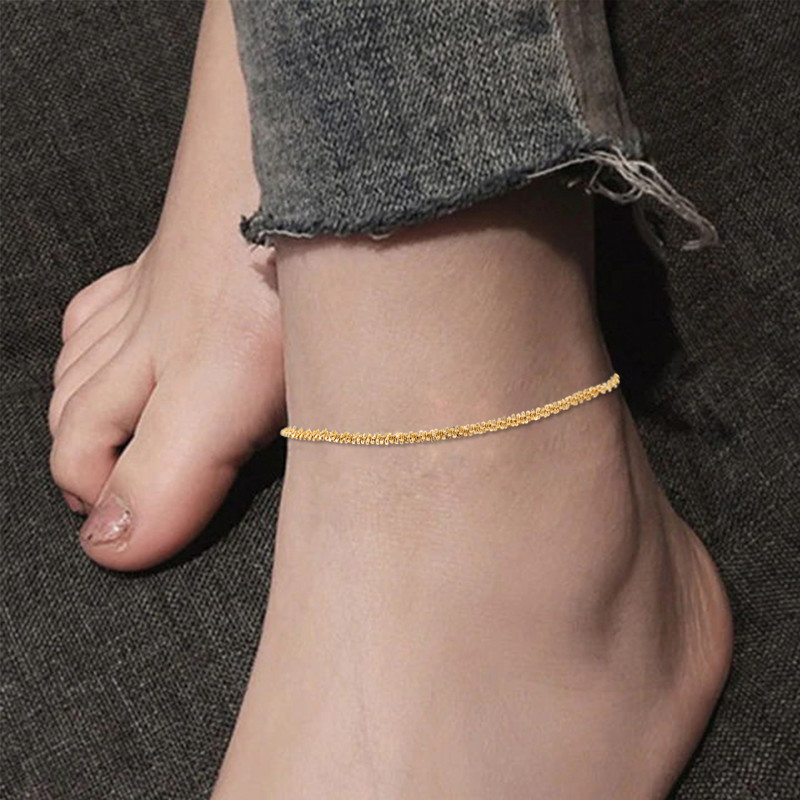 316 l nehrđajući čelik ženski lanac nakit za gležnjeve Sjajni lančići za gležnjeve za žene Djevojke Prijateljstvo Plaža Nakit za noge Narukvica za noge