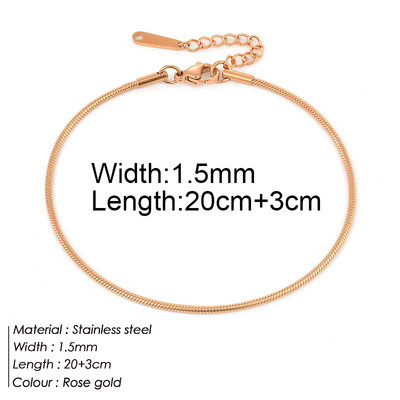 Roostevabast terasest õrn pahkluu naistele Kullavärvi kett jalavõru käevõrud jalal Ei tuhmu pahkluu ehted naistele