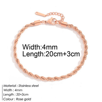 Roostevabast terasest õrn pahkluu naistele Kullavärvi kett jalavõru käevõrud jalal Ei tuhmu pahkluu ehted naistele