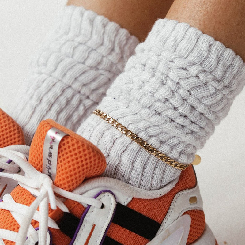 Roostevabast terasest õrn pahkluu naistele Kullavärvi kett jalavõru käevõrud jalal Ei tuhmu pahkluu ehted naistele