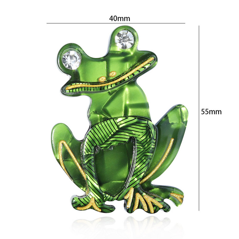 Frumusețe strasuri arcylic broaște lucrate manual broșe femei unisex petrecere cu animale ocazional broșă ace bijuterii cadouri