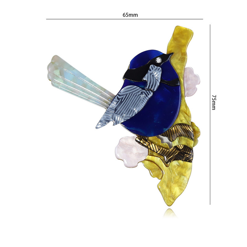 Vii, multicolore, ace pentru broșă de păsări, broșe de calitate, lucrate manual, arcylic Ainmal, bijuterii de designer de Anul Nou, cadou cu ridicata