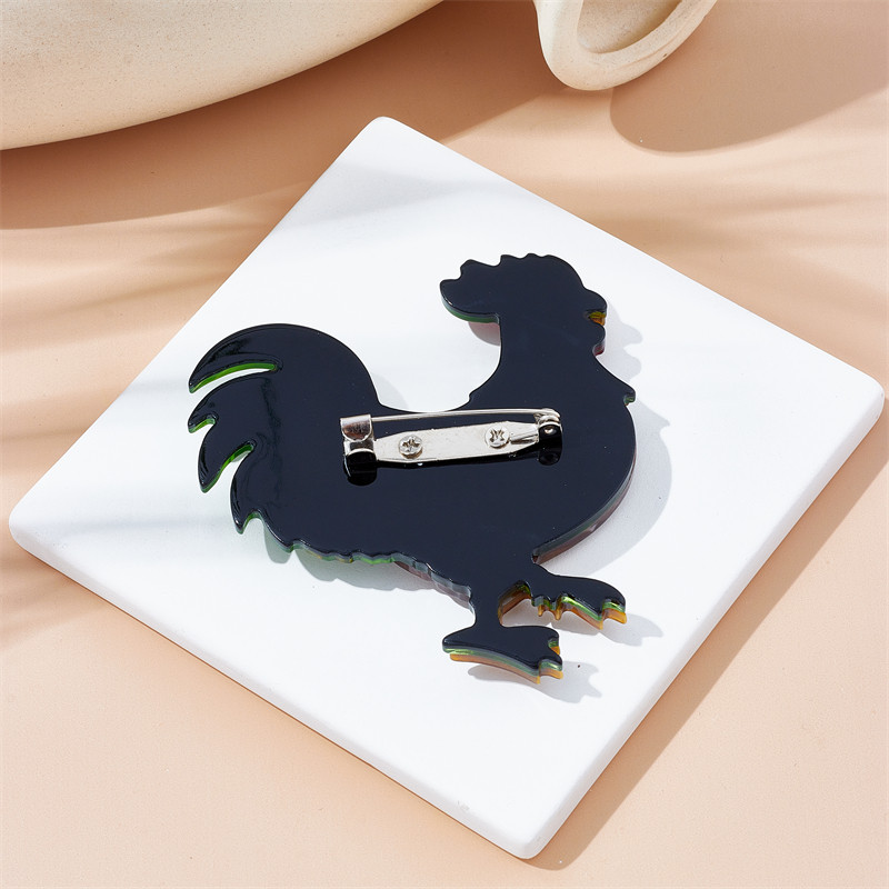 MEYRROYU Broșe de cocoș colorate, pentru femei, din material acrilic, insigna de animale drăguțe, cadouri de Crăciun, ace accesorii, bijuterii, Брошь