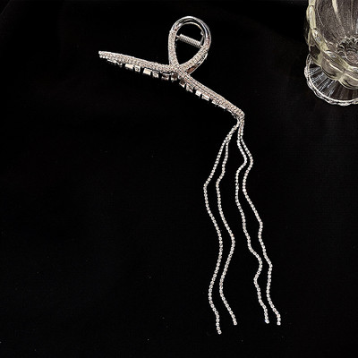 Cleme de păr cu strasuri complete de lux, pentru femei, cleme lungi cu ciucuri, ace pentru cap, bijuterii, accesorii de păr la modă coreeană