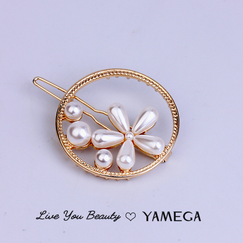 Agrafe de păr cu perle unice de modă Accesorii pentru păr Nuntă Triunghi de aur Agrafe de păr geometrice Piesă pentru cap Ace de păr pentru femei, fete