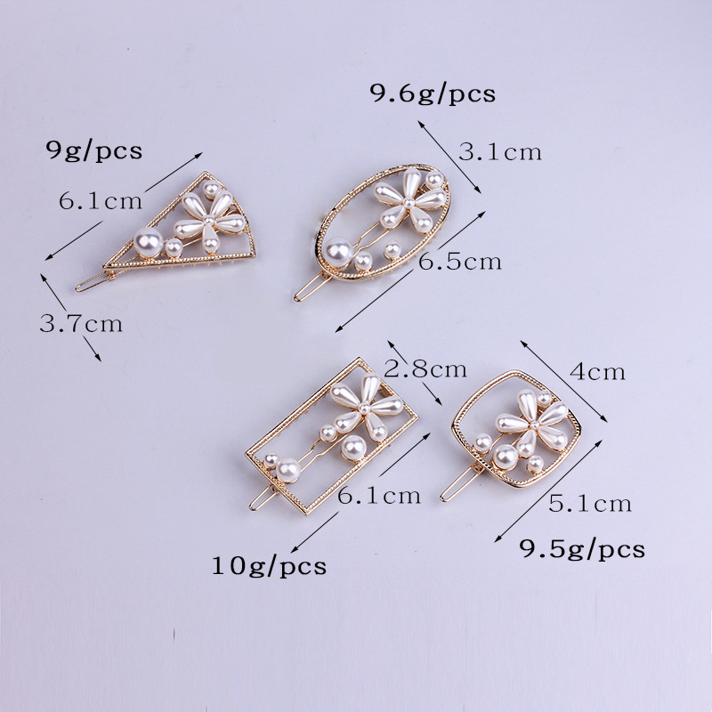 Agrafe de păr cu perle unice de modă Accesorii pentru păr Nuntă Triunghi de aur Agrafe de păr geometrice Piesă pentru cap Ace de păr pentru femei, fete