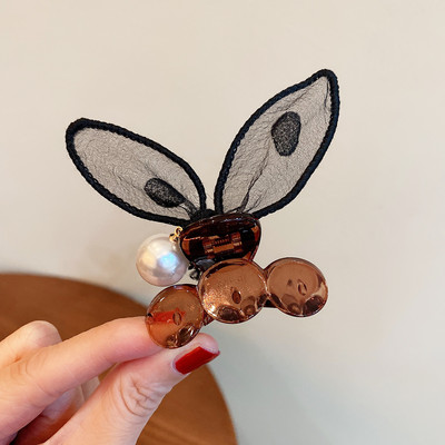 Gheare de păr cu ureche de iepure drăguță, clemă acrilice, decorare, agrafe de păr, ace, accesorii pentru păr, kawaii pentru fete, accesorii de păr coreene