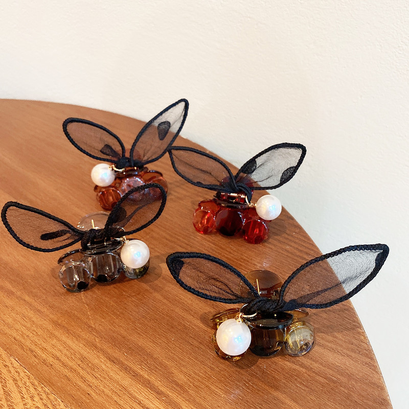 Gheare de păr cu ureche de iepure drăguță, clemă acrilice, decorare, agrafe de păr, ace, accesorii pentru păr, kawaii pentru fete, accesorii de păr coreene