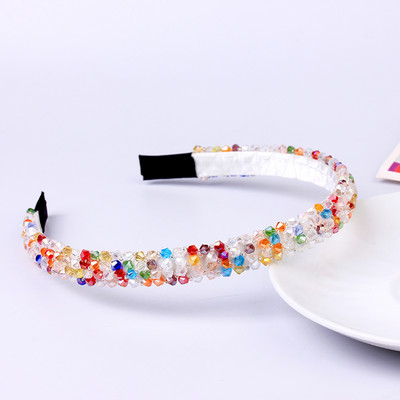 Bentite cu mărgele de cristal pentru femei Luxxury Benzi de păr de designer lucrate manual Benzi pentru cap cu arc cu cerc cu ridicata Accesorii pentru păr de nuntă