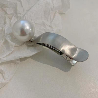 Agrafe pentru gheare de păr din metal perlat mare, auriu, pentru femei, agrafe și ace de păr cu prindere simplă, accesorii pentru cap pentru fete, accesorii de modă coreeană, cadouri