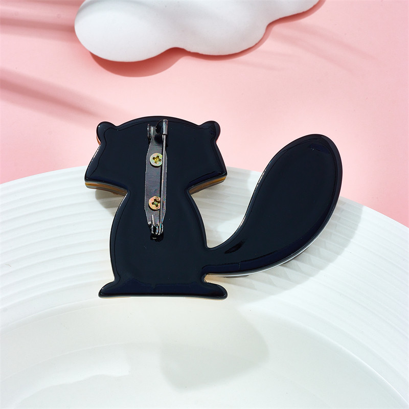 MEYRROYU Broșe cu raton maro, material acrilic elegant pentru femei, insignă de animale, cadouri de aniversare pentru fete, ace accesorii, bijuterii Брошь
