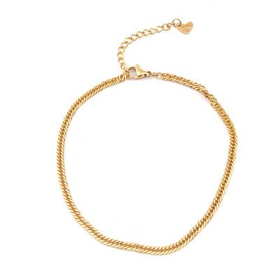 gleznă din oțel inoxidabil 304 pentru femei de culoare auriu/argintiu în formă de inimă pentru femei cu lanț de gleznă brățări bijuterii cadouri, 1 bucată