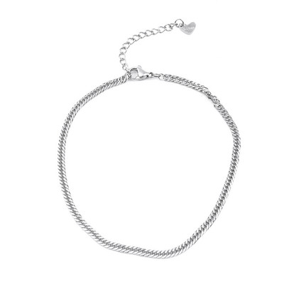 gleznă din oțel inoxidabil 304 pentru femei de culoare auriu/argintiu în formă de inimă pentru femei cu lanț de gleznă brățări bijuterii cadouri, 1 bucată