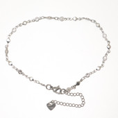 Moda gleznă din oțel inoxidabil 304 gleznă cu lanț de culoare argintie pentru femei vara plajă sandale desculțe bijuterii cadouri, 1 bucată