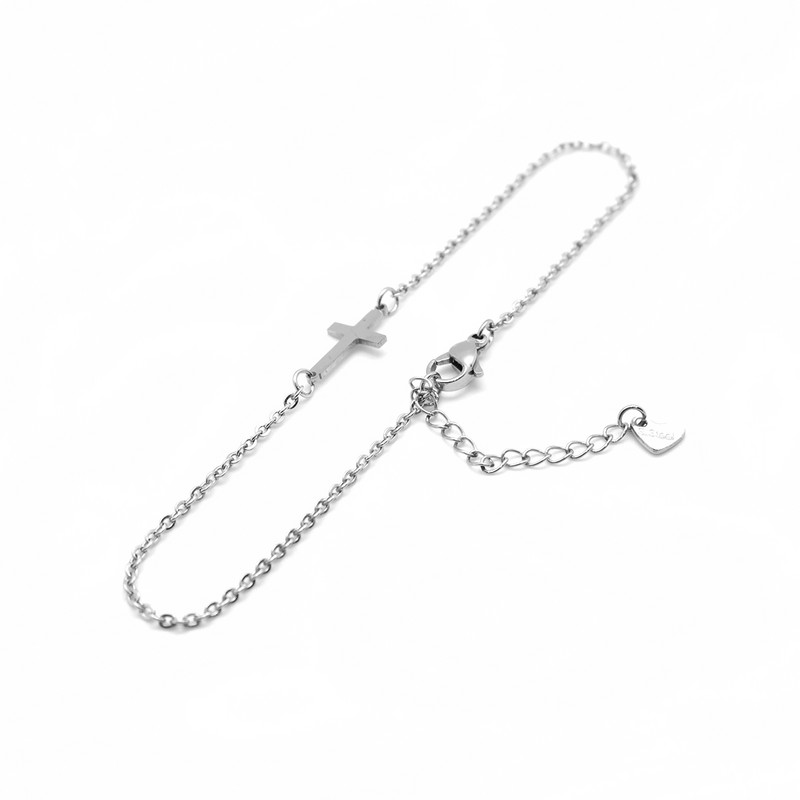 Moda gleznă din oțel inoxidabil 304 gleznă cu lanț de culoare argintie pentru femei vara plajă sandale desculțe bijuterii cadouri, 1 bucată