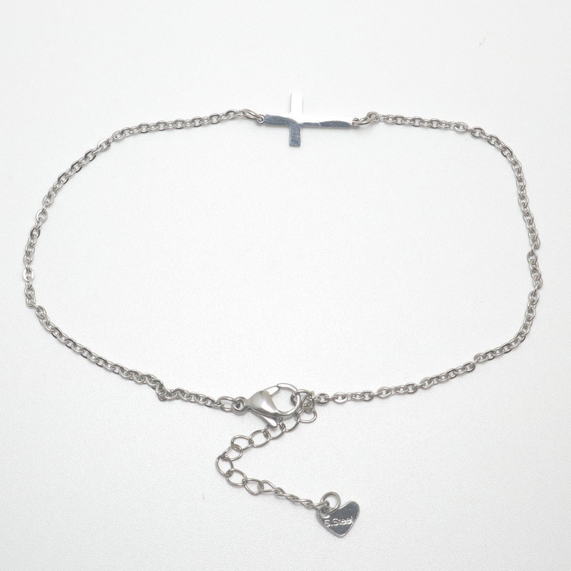 Moda gleznă din oțel inoxidabil 304 gleznă cu lanț de culoare argintie pentru femei vara plajă sandale desculțe bijuterii cadouri, 1 bucată