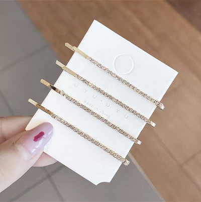 Agrafă de păr simplă cu strasuri de modă Agrafe de păr cu diamante Agrafe de păr și cleme de nuntă Accesorii de păr coreeane Seturi de bijuterii