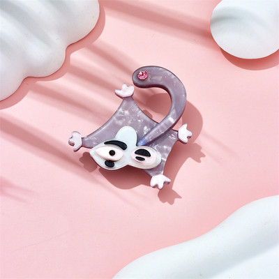 MEYRROYU Broșe cu oaie de desene animate pentru femei, material acrilic elegant, insignă pentru animale de companie, accesorii pentru cadou de Crăciun, bijuterii Брошь