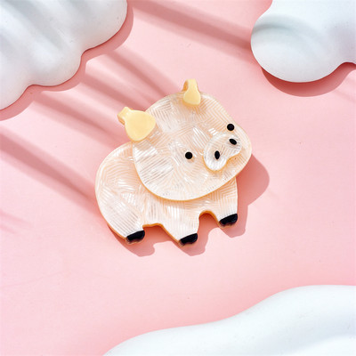 MEYRROYU Broșe cu oaie de desene animate pentru femei, material acrilic elegant, insignă pentru animale de companie, accesorii pentru cadou de Crăciun, bijuterii Брошь