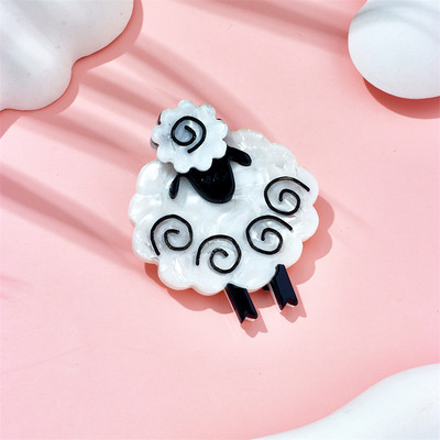 MEYRROYU Broșe cu oaie de desene animate pentru femei, material acrilic elegant, insignă pentru animale de companie, accesorii pentru cadou de Crăciun, bijuterii Брошь