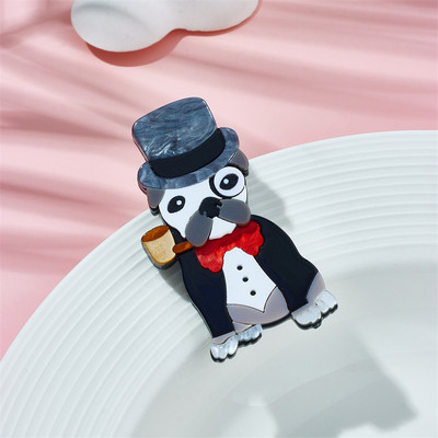 MEYRROYU Broșe cu oaie de desene animate pentru femei, material acrilic elegant, insignă pentru animale de companie, accesorii pentru cadou de Crăciun, bijuterii Брошь