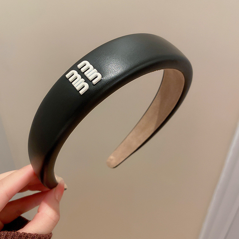 PU kožené čelenky, dievčenské pokrývky hlavy, kórejské módne návrhárske značky, písmenové kapely, obruče, vlasové doplnky pre ženy