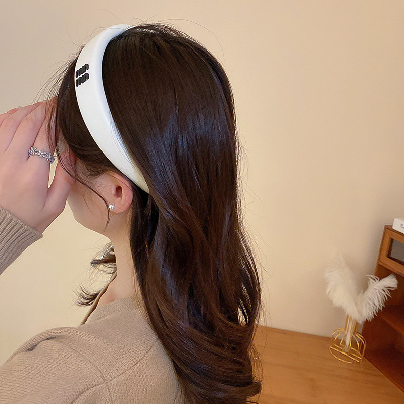 PU kožené čelenky, dievčenské pokrývky hlavy, kórejské módne návrhárske značky, písmenové kapely, obruče, vlasové doplnky pre ženy