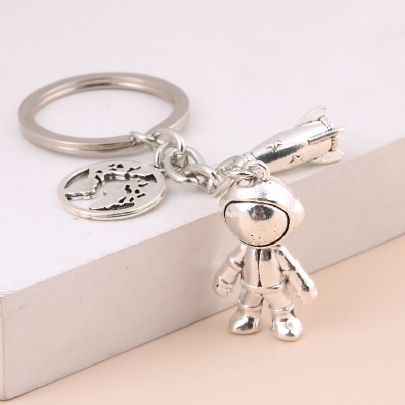 Nou breloc 3D astronaut Cosmonaut Breloc Spaceman Rocket World Univers Breloc cadou pentru iubit Bijuterii DIY lucrate manual