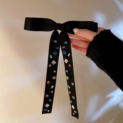 Fundițe de păr de cristal de lux Agrafe Agrafe de păr Panglică lungă Agrafe de păr cu diamante coreene Ace Accesorii pentru cleme de păr pentru femei, fete