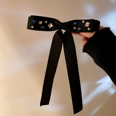 Fundițe de păr de cristal de lux Agrafe Agrafe de păr Panglică lungă Agrafe de păr cu diamante coreene Ace Accesorii pentru cleme de păr pentru femei, fete
