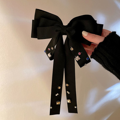 Fundițe de păr de cristal de lux Agrafe Agrafe de păr Panglică lungă Agrafe de păr cu diamante coreene Ace Accesorii pentru cleme de păr pentru femei, fete