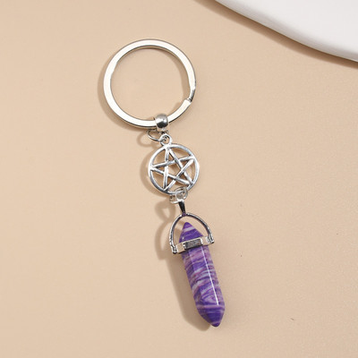 1 buc. Breloc de piatră colorat nou sosire Yoga OM pandantiv breloc femei geanta Hangle mașină bijuterii Accesorii E2505-E2509