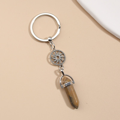 1 buc. Breloc de piatră colorat nou sosire Yoga OM pandantiv breloc femei geanta Hangle mașină bijuterii Accesorii E2505-E2509