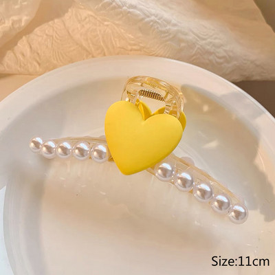 Agrafă mare pentru gheare de păr cu fructe Suport pentru coadă de cal pentru bareta mare din acrilic Agrafe cu gheare de piersică drăguță Ace accesorii de păr pentru femei