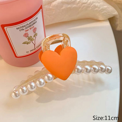 Agrafă mare pentru gheare de păr cu fructe Suport pentru coadă de cal pentru bareta mare din acrilic Agrafe cu gheare de piersică drăguță Ace accesorii de păr pentru femei