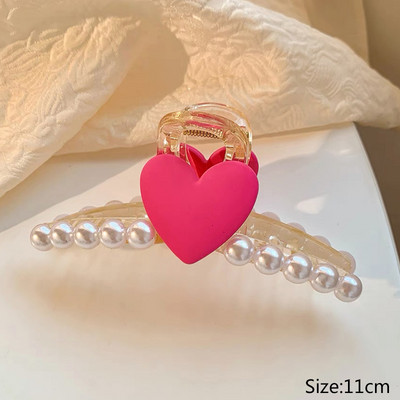 Agrafă mare pentru gheare de păr cu fructe Suport pentru coadă de cal pentru bareta mare din acrilic Agrafe cu gheare de piersică drăguță Ace accesorii de păr pentru femei