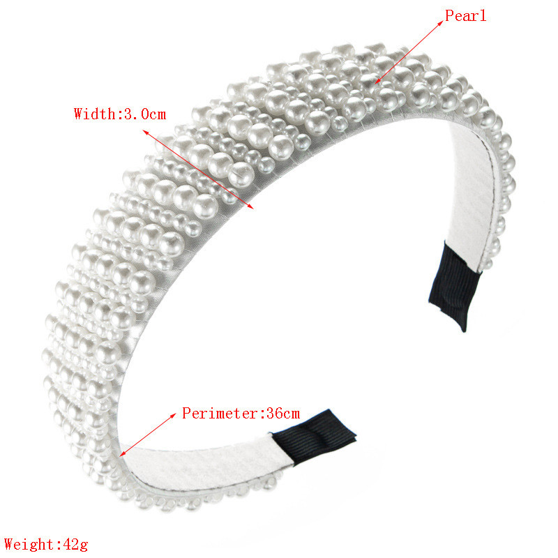 Bentite de perle cu margele lucrate manual pentru femei Cercuri de designer Fundă Benzite de păr de nuntă de mireasă pentru fete Accesorii de păr de lux