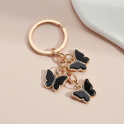 Breloc fluture nou emailat colorat Insecte Cheie masina Femei Geanta Accesorii Bijuterii Cadouri