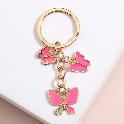 Breloc fluture nou emailat colorat Insecte Cheie masina Femei Geanta Accesorii Bijuterii Cadouri
