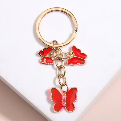Breloc fluture nou emailat colorat Insecte Cheie masina Femei Geanta Accesorii Bijuterii Cadouri