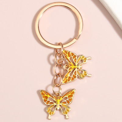 Breloc fluture nou emailat colorat Insecte Cheie masina Femei Geanta Accesorii Bijuterii Cadouri