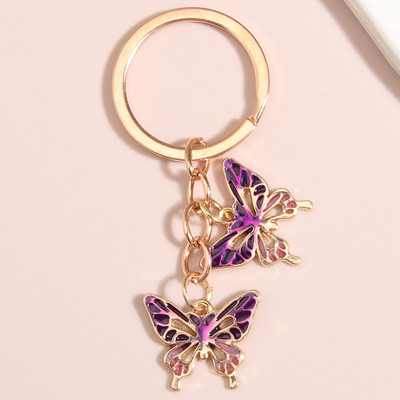 Breloc fluture nou emailat colorat Insecte Cheie masina Femei Geanta Accesorii Bijuterii Cadouri