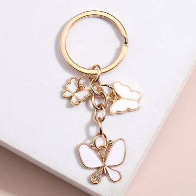 Breloc fluture nou emailat colorat Insecte Cheie masina Femei Geanta Accesorii Bijuterii Cadouri